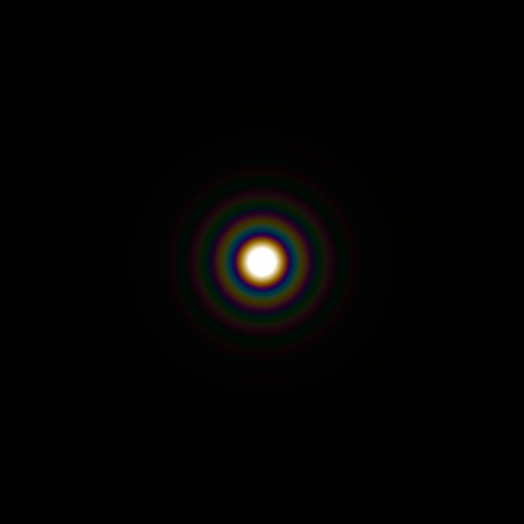 True color airy disk